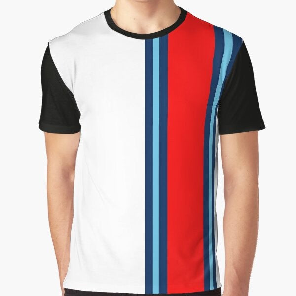 Martini Stripe Graphic T-Shirt - Minimalist Racing Inspired Design