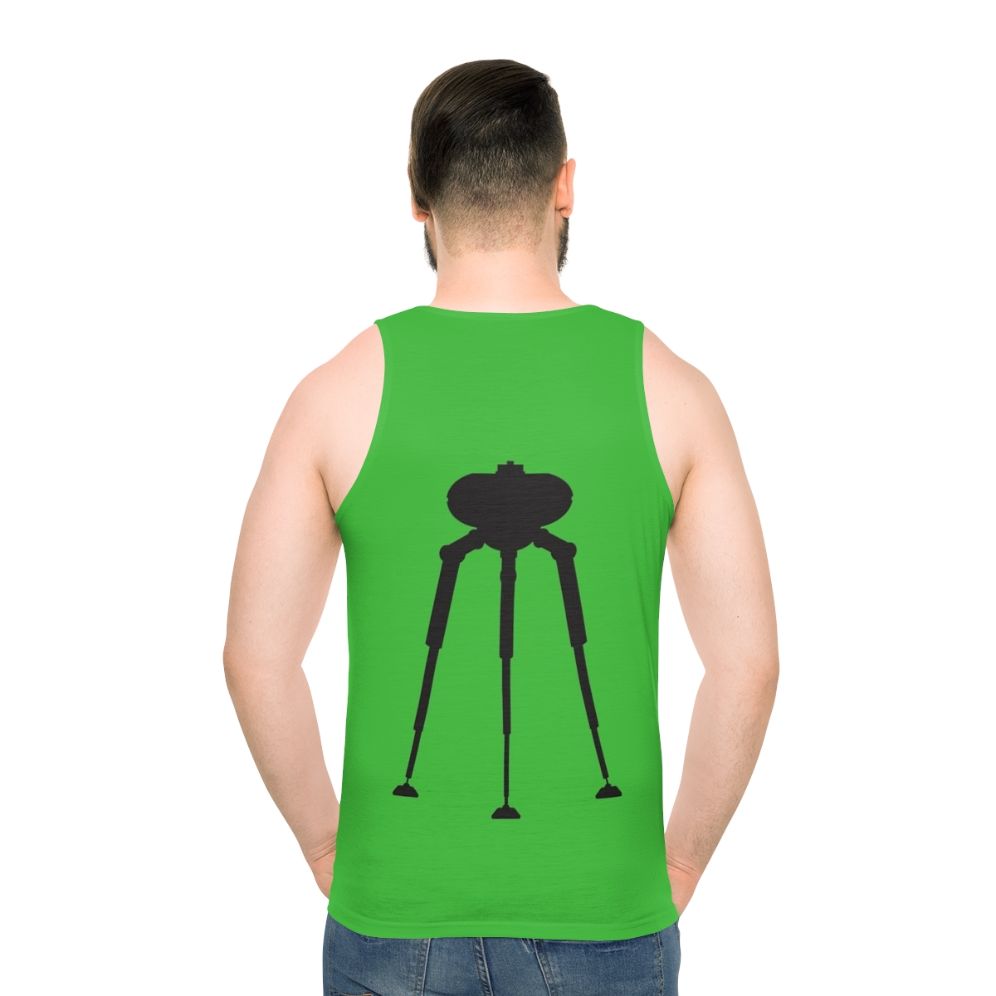 Tripod alien science fiction unisex tank top - men back