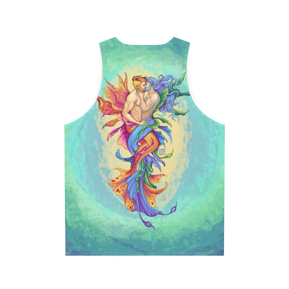 Merman Underwater Kiss Unisex Tank Top - Back