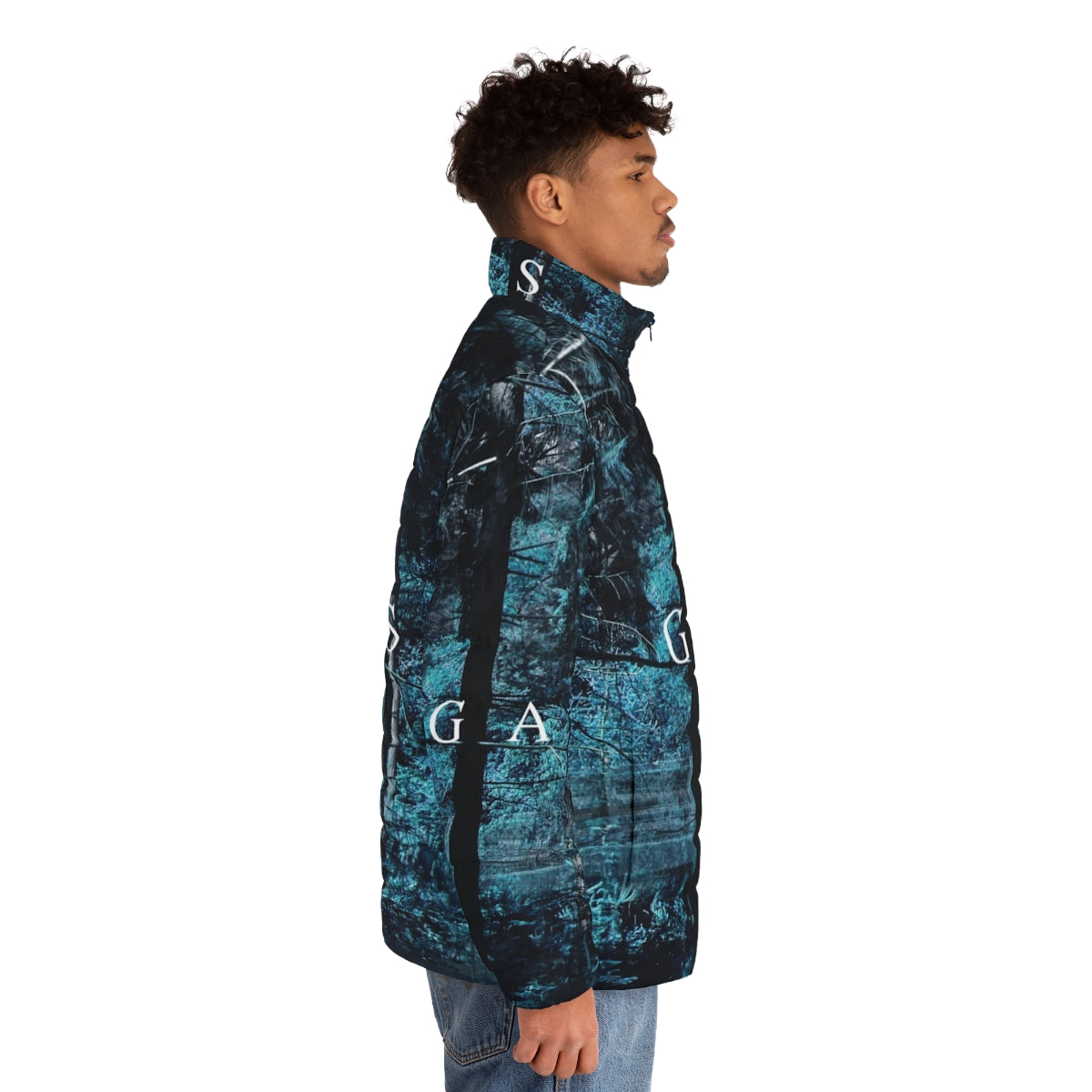 Gas Narkopop Puffer Jacket featuring ambient, experimental sound design - men side right