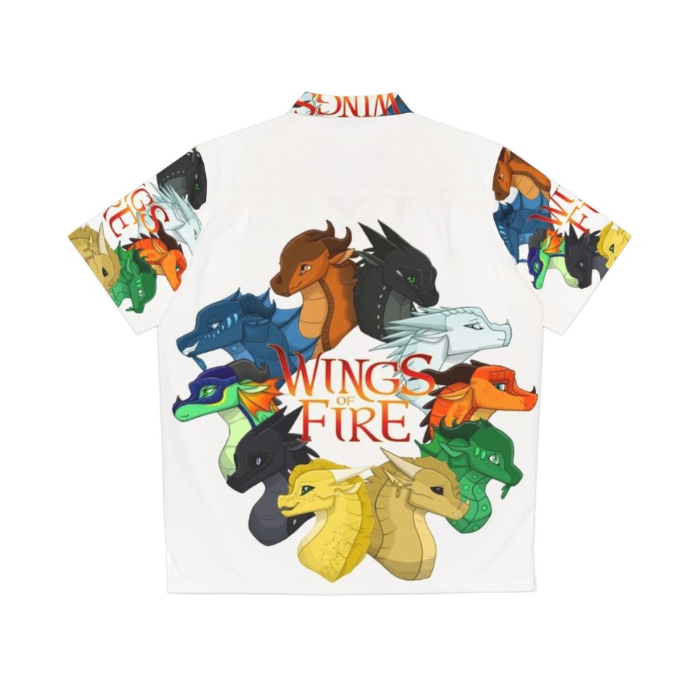 Wings of Fire Hawaiian Shirt with dragon design - Back