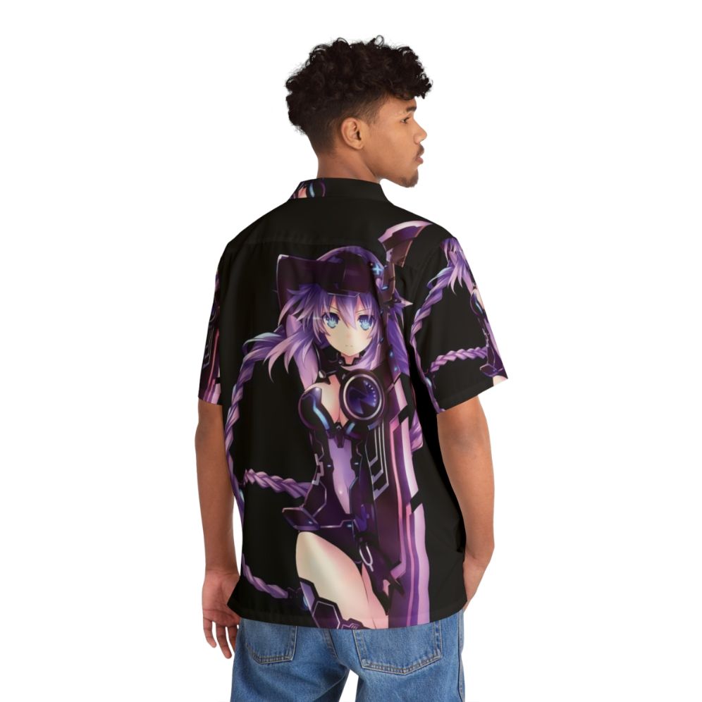 Purple Heart character from Hyperdimension Neptunia video game on a Hawaiian shirt - People Back