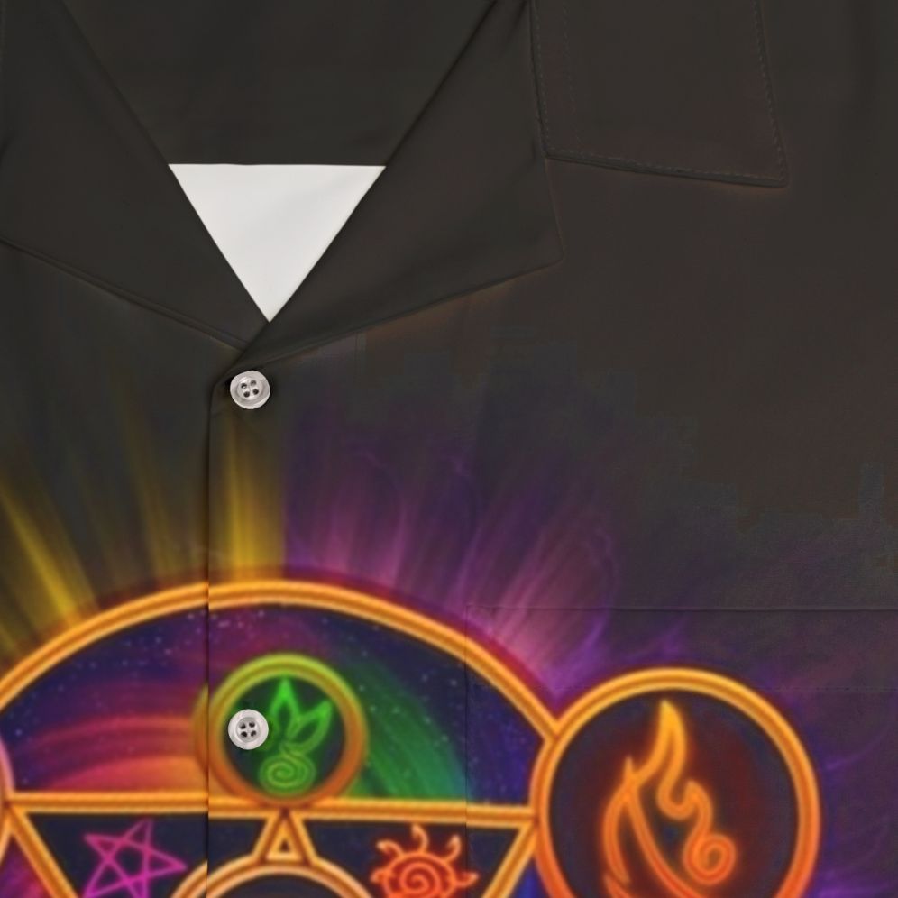 Wizard101 Spiral Schools Hawaiian Shirt - Detail