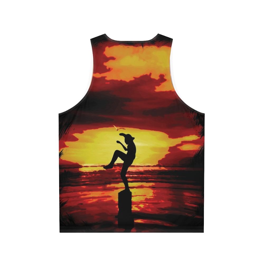 Karate Kid Crane Kick Unisex Tank Top - Back