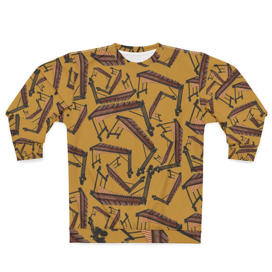 Xylophone musical instrument yellow sweatshirt