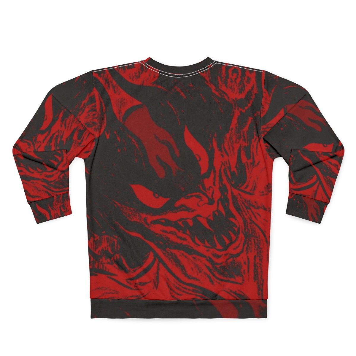 Devilman Crybaby sweatshirt featuring demonic artwork - Back