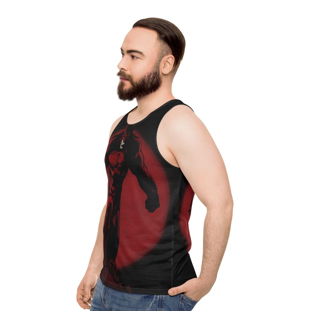 Unisex devil superhero tank top - men side