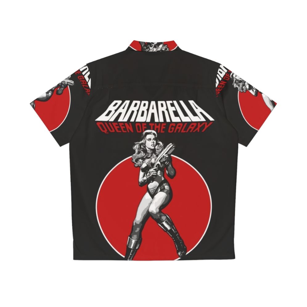 Retro Hawaiian shirt with Barbarella, Jane Fonda's iconic science fiction movie character - Back