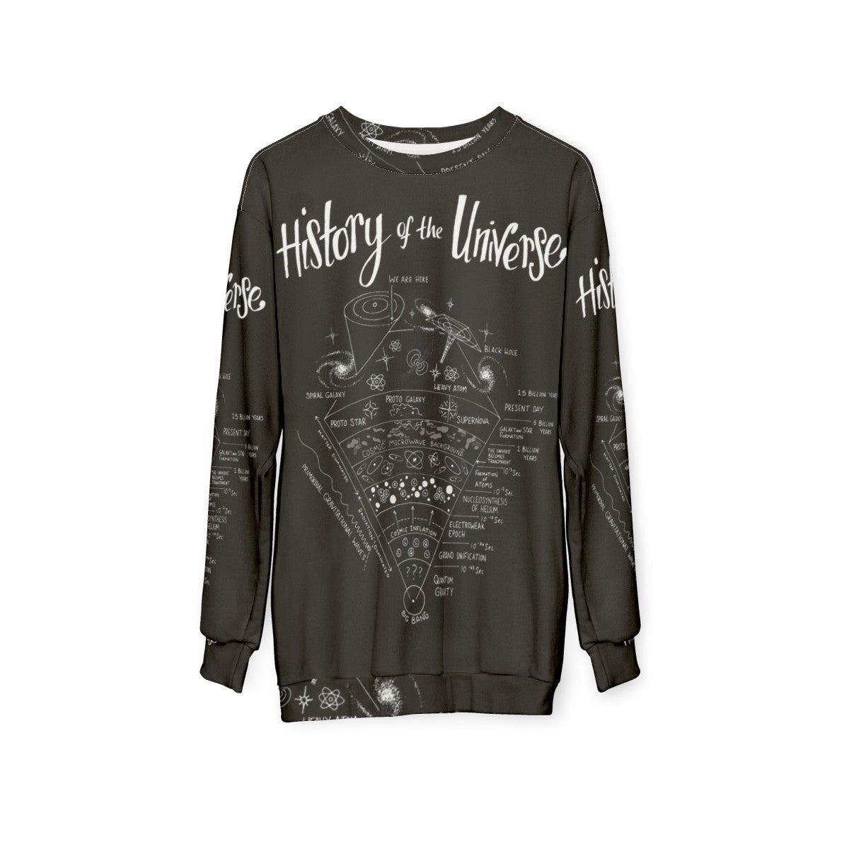 Cosmic History of the Universe Sweatshirt - hanging