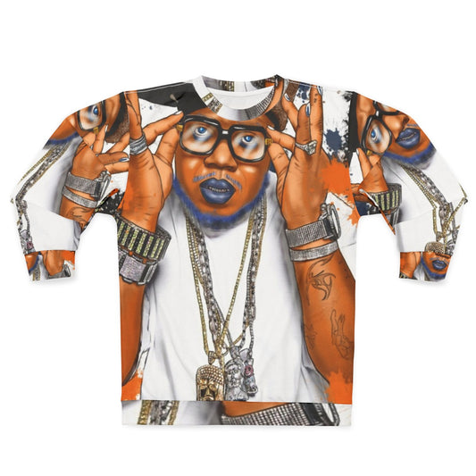 Twista Flossin' Sweatshirt with Rap, Hip Hop, and Colorful Artistry