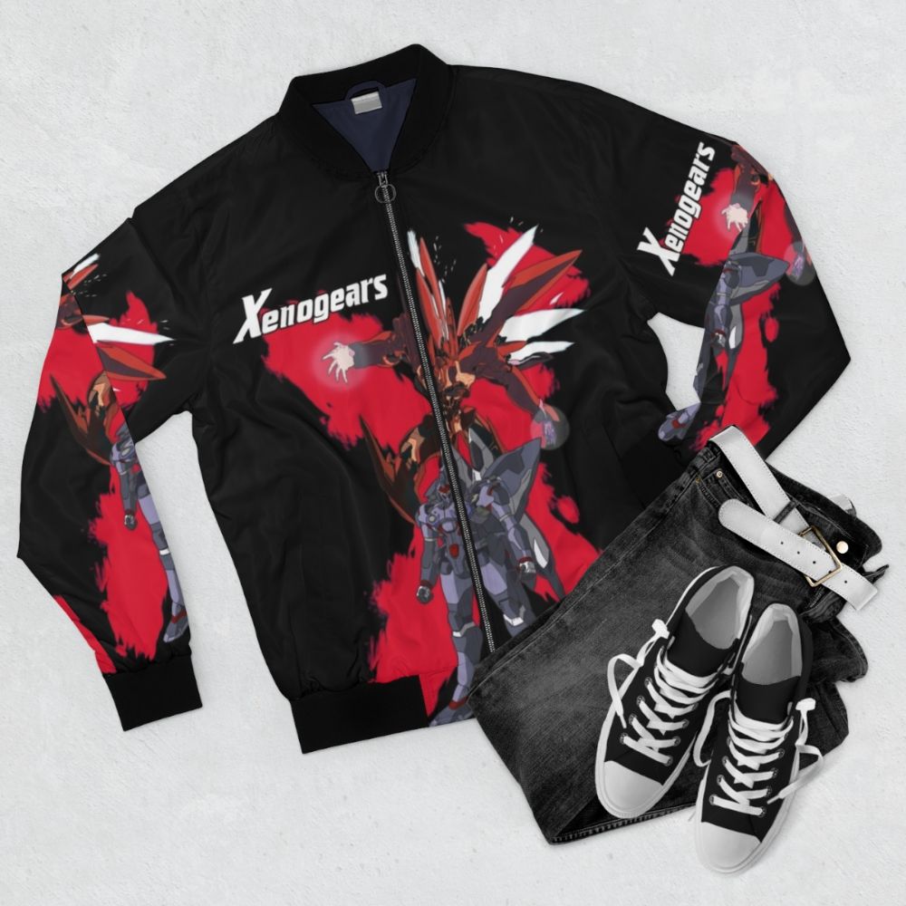 Xenogears Slayer of God Bomber Jacket featuring Weltall - Flat lay