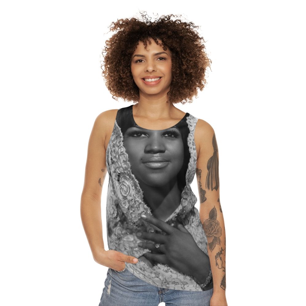 Aretha Franklin Queen of Soul Unisex Tank Top - women