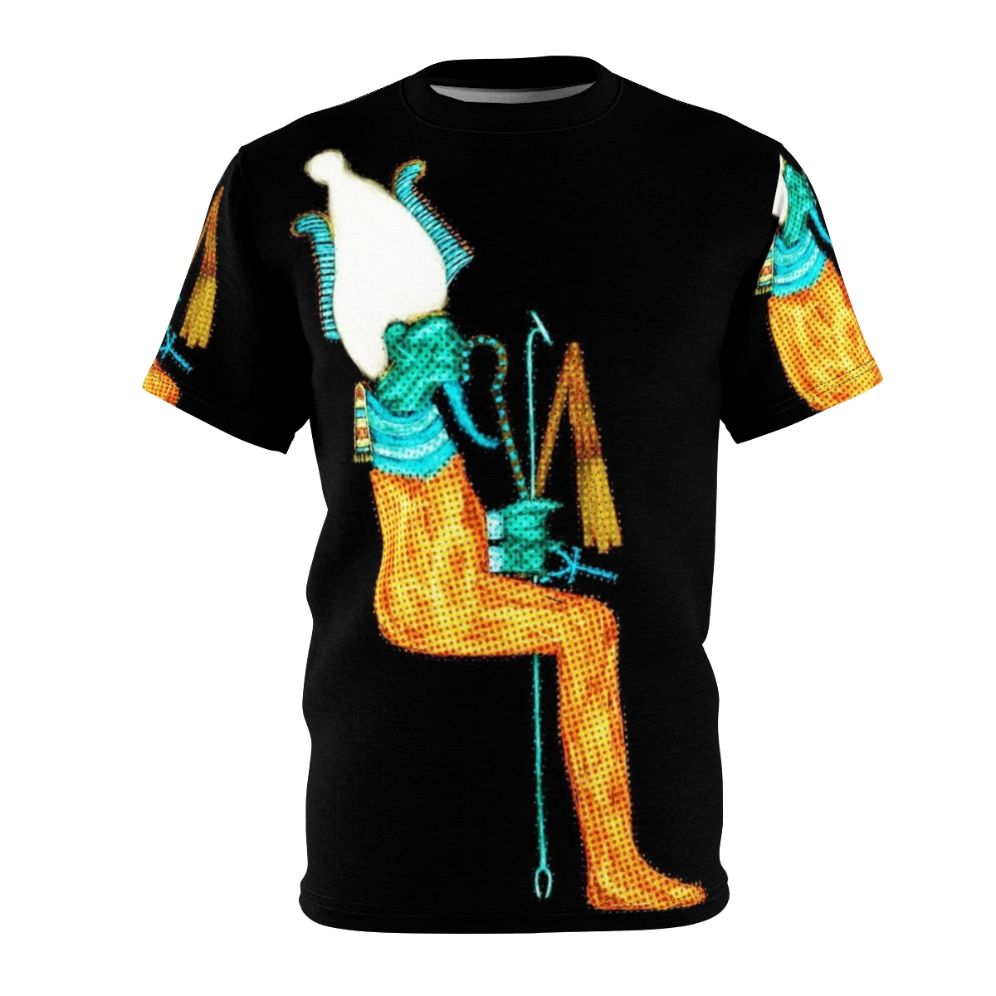 Ancient Egyptian Inspired Modern Art T-Shirt with Osiris Design