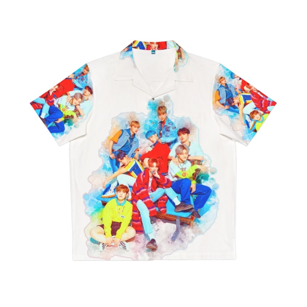 Ateez Hawaiian shirt with vibrant pattern