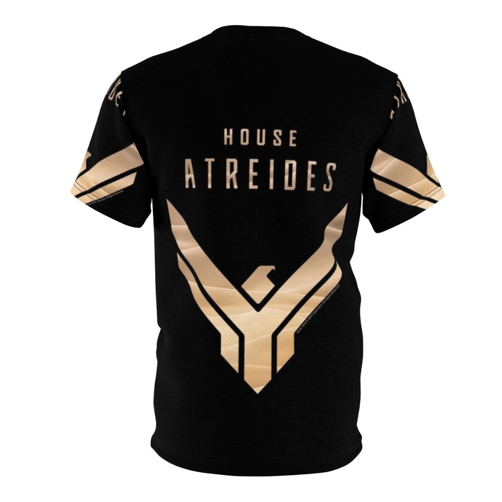 Atreides faction logo graphic on a high-quality t-shirt for passionate Dune fans - Back