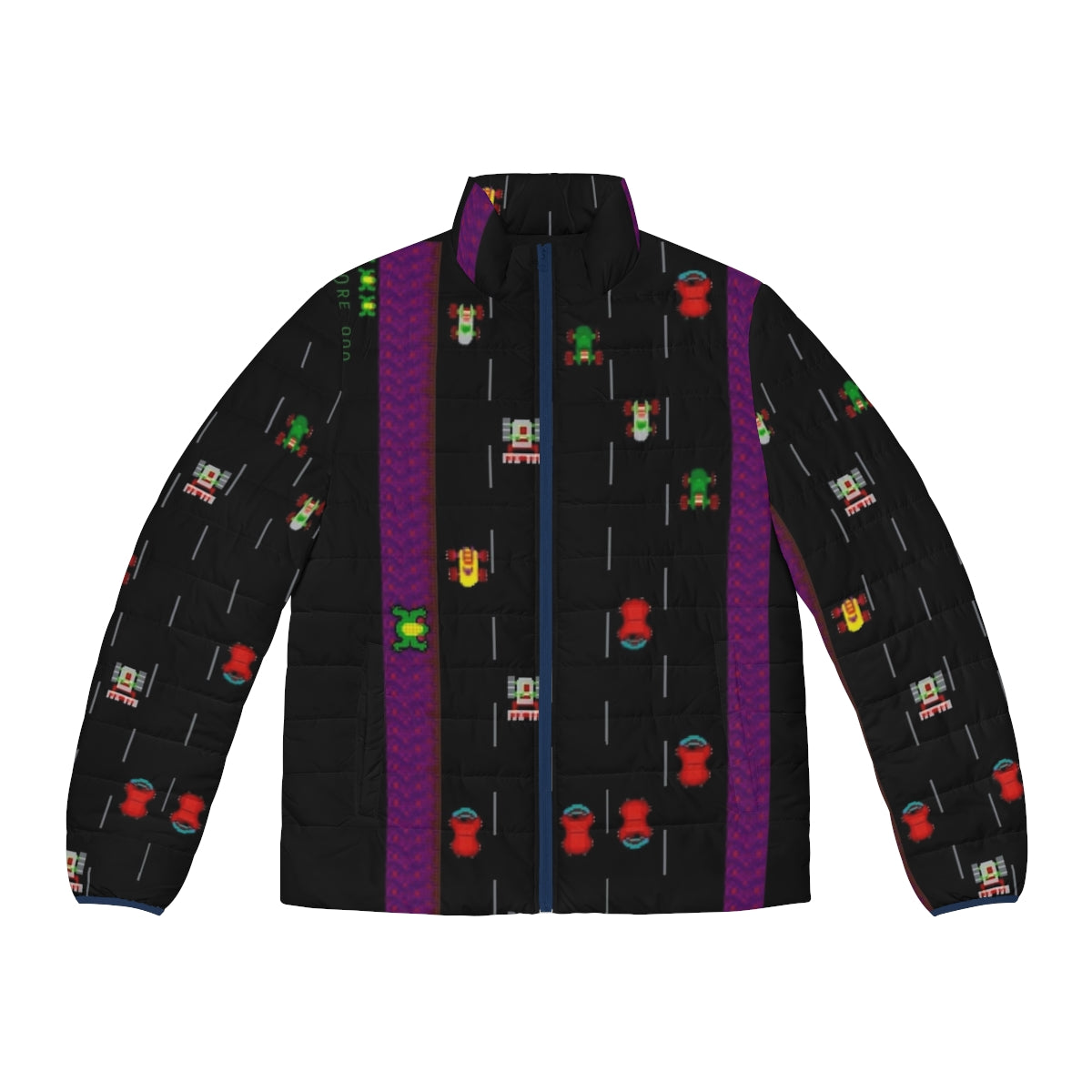 Frogger Puffer Jacket - Retro Gaming Inspired Outerwear