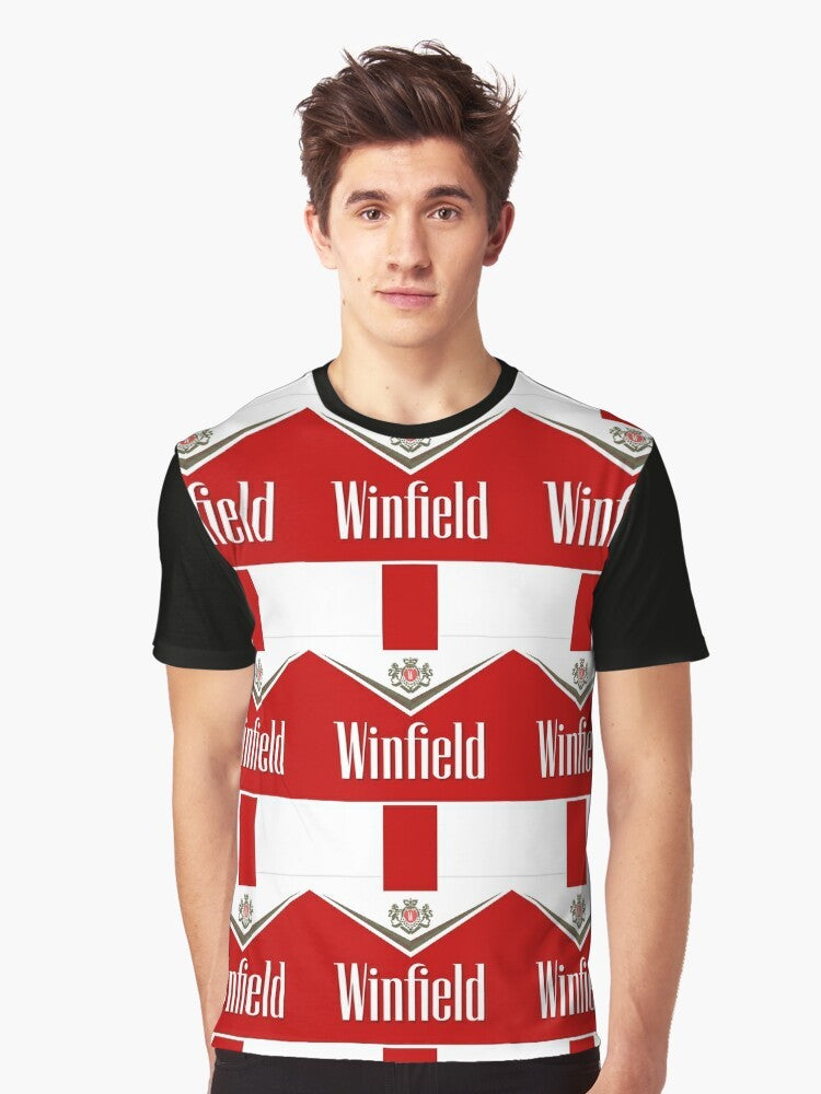 WINFIELD Graphic T-Shirt with Cigarettes and Smoking Motifs - Men