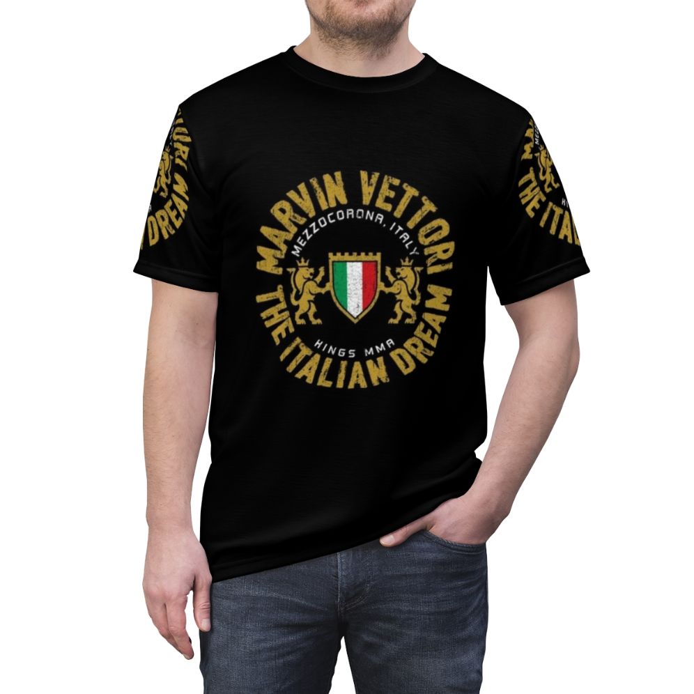 Marvin Vettori MMA fighter t-shirt with Italian Dream design - men front