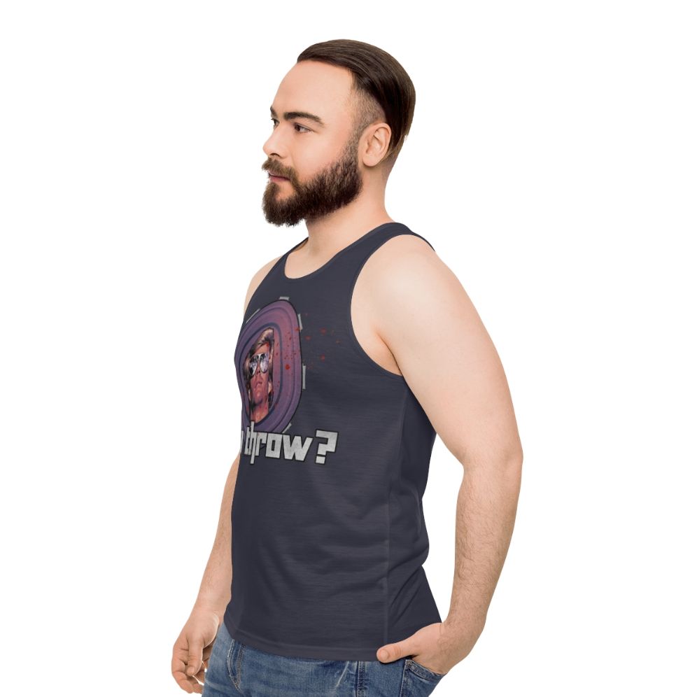 Unisex tank top with throwable design - men side