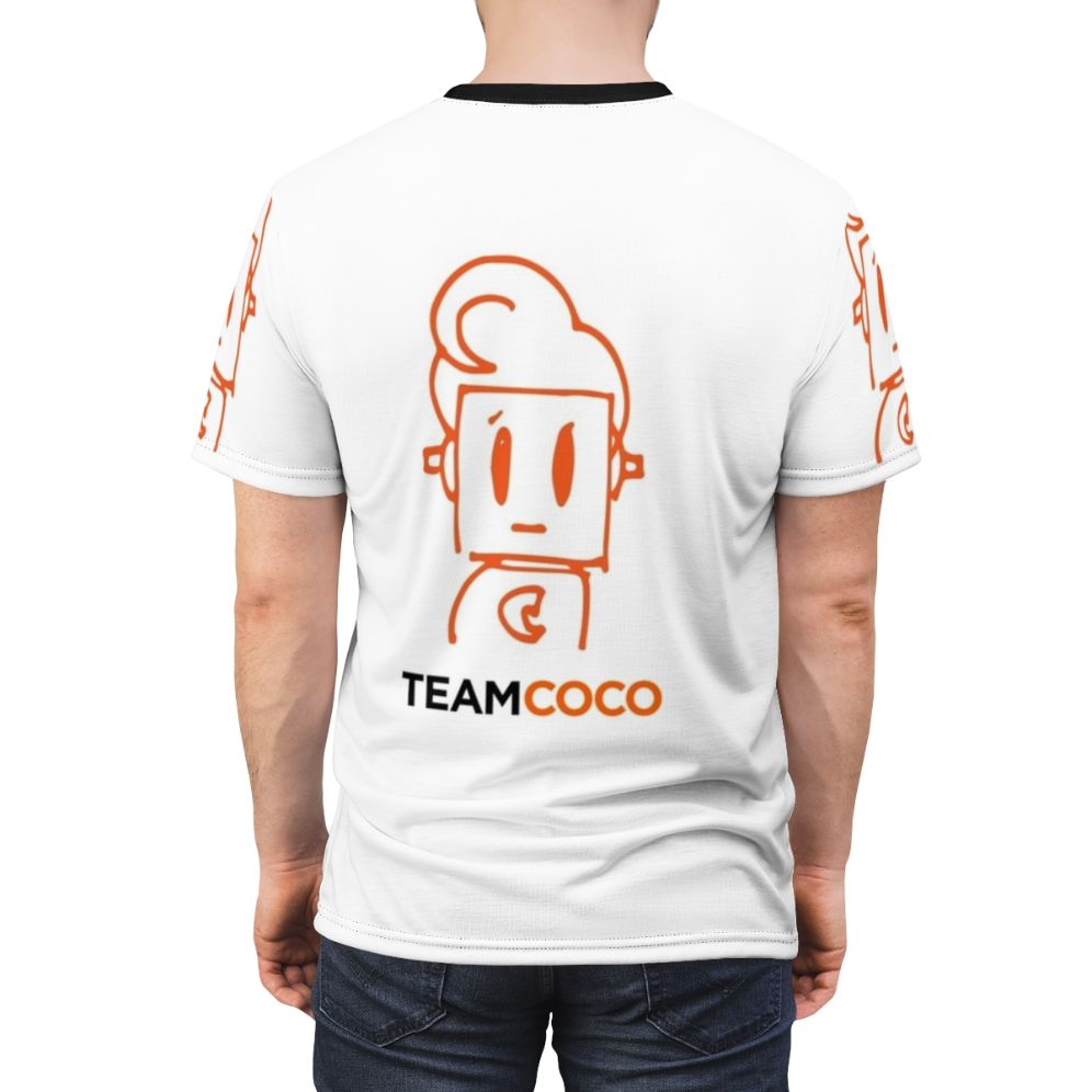 Coco Robot Doodle Graphic T-Shirt for Comedy Fans - men back