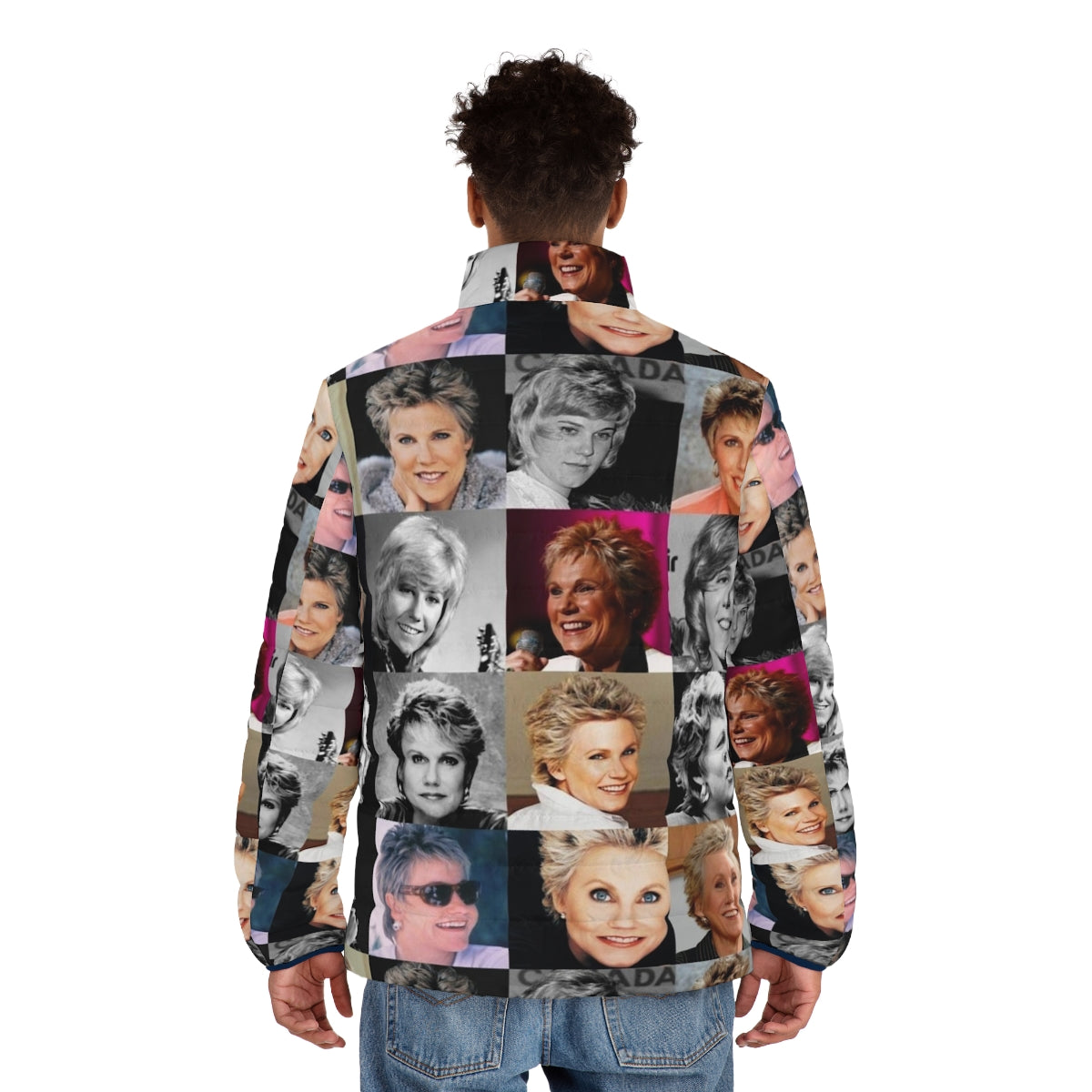 Anne Murray wearing a stylish puffer jacket - men back