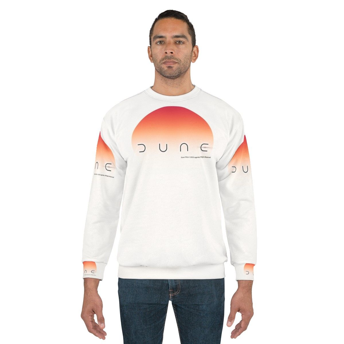 Dune Sun Sweatshirt 2 featuring desert planet and spice design - men