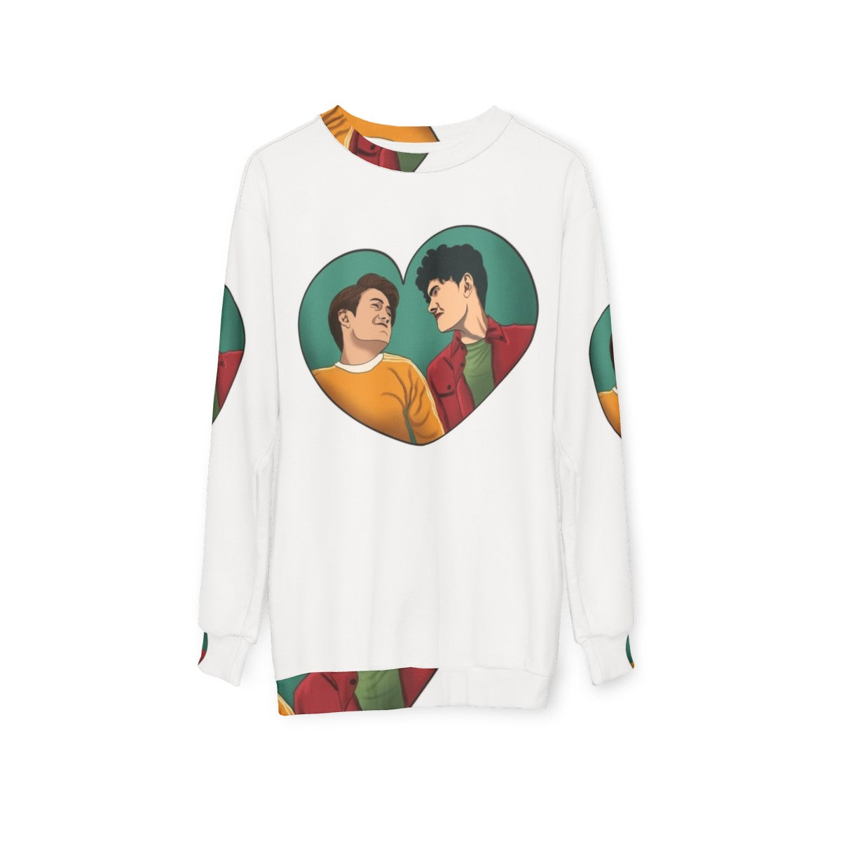 Heartstopper Nick and Charlie Friendship Sweatshirt - hanging