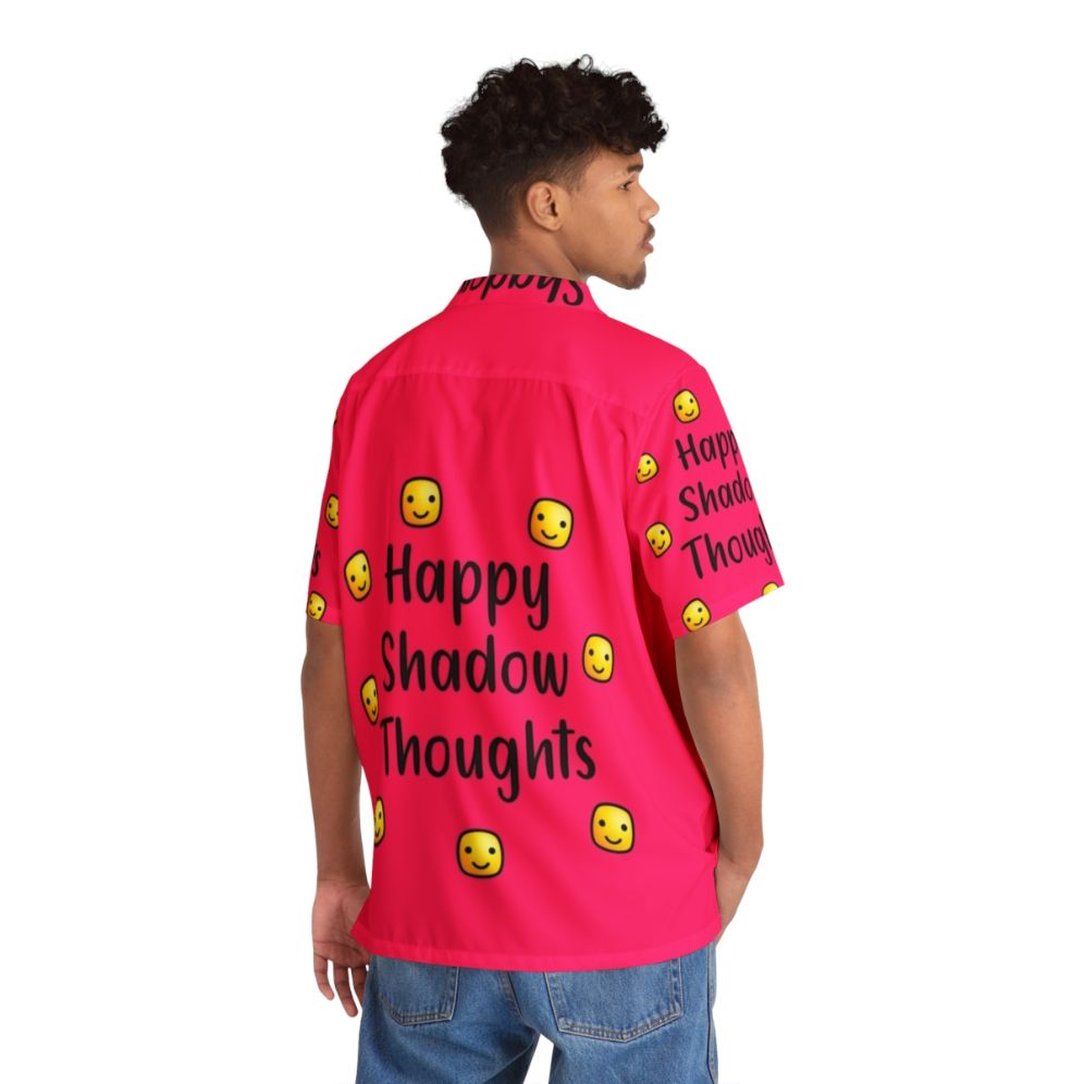 Motivational Hawaiian Shirt with Minimalist Shadow Thoughts Design - People Back