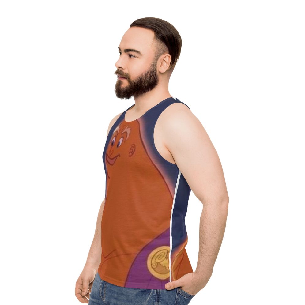 Meme-inspired Zeus no hair unisex tank top - men side