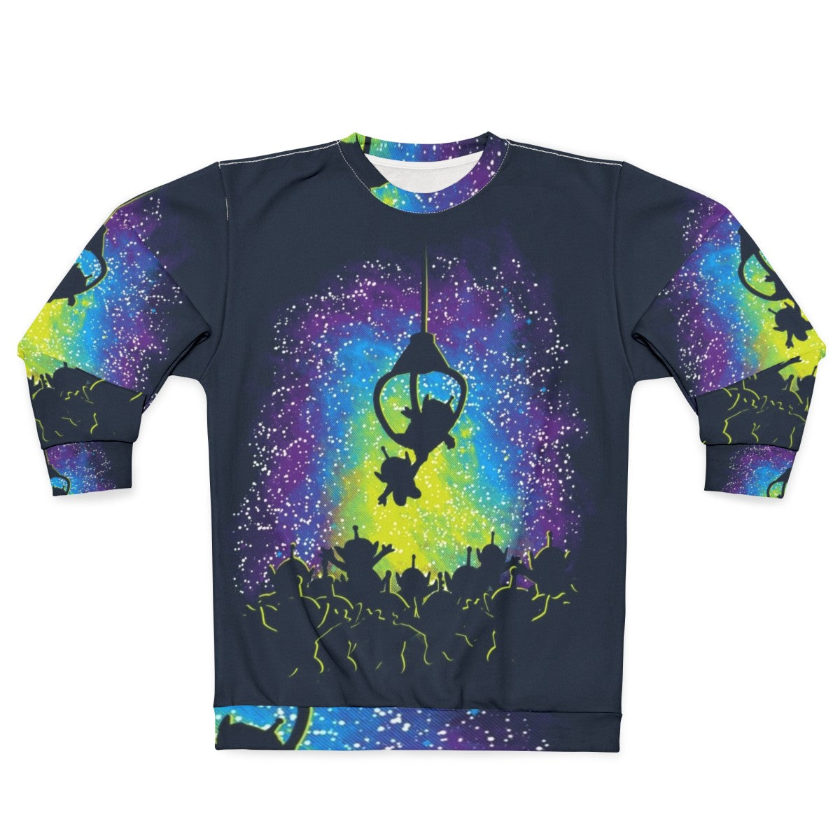 Master Sweatshirt with vibrant space and alien design