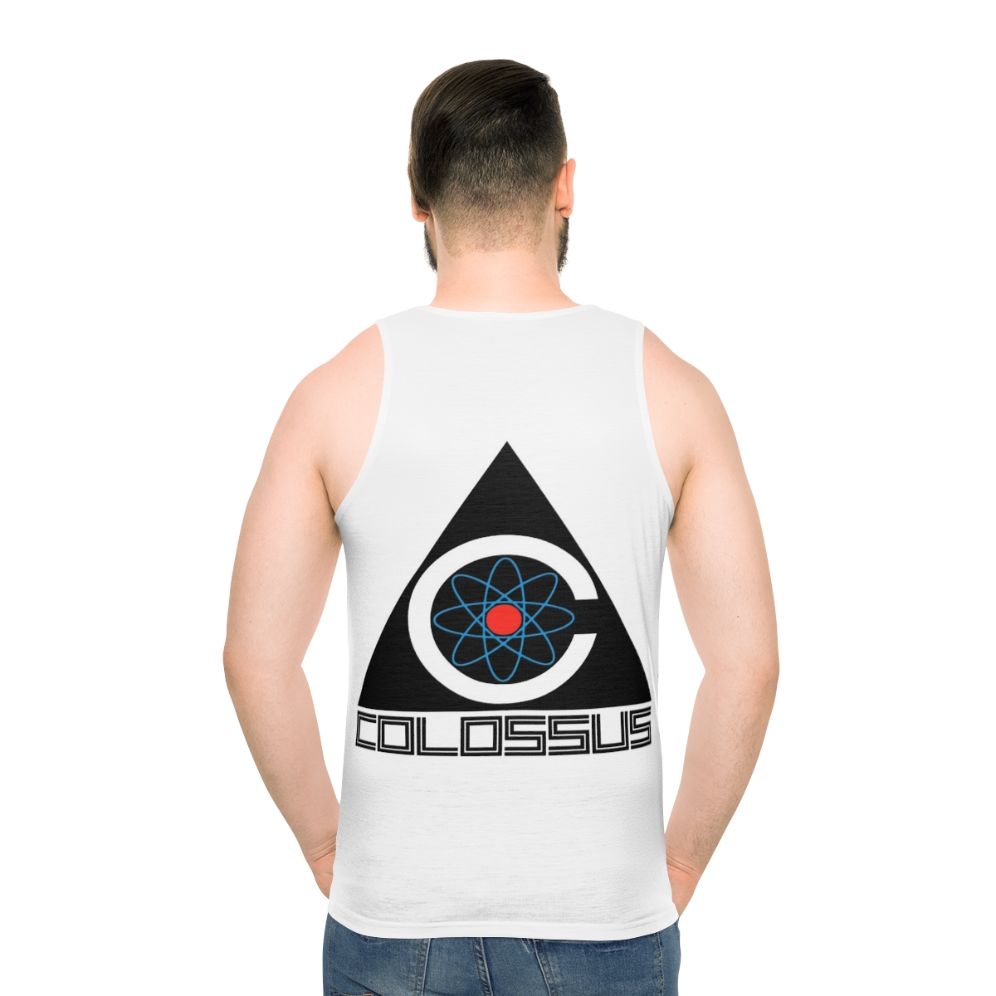 Colossus: The AI Human Overlord Unisex Tank Top - men back