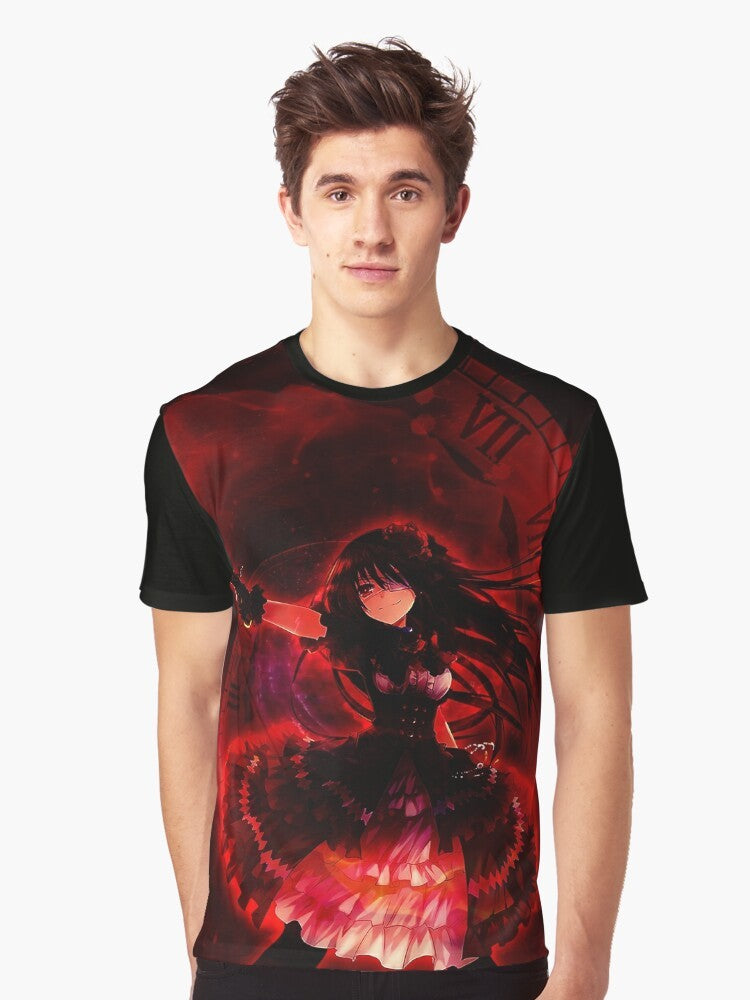 Kurumi Tokisaki from the anime Date A Live graphic design on a t-shirt - Men