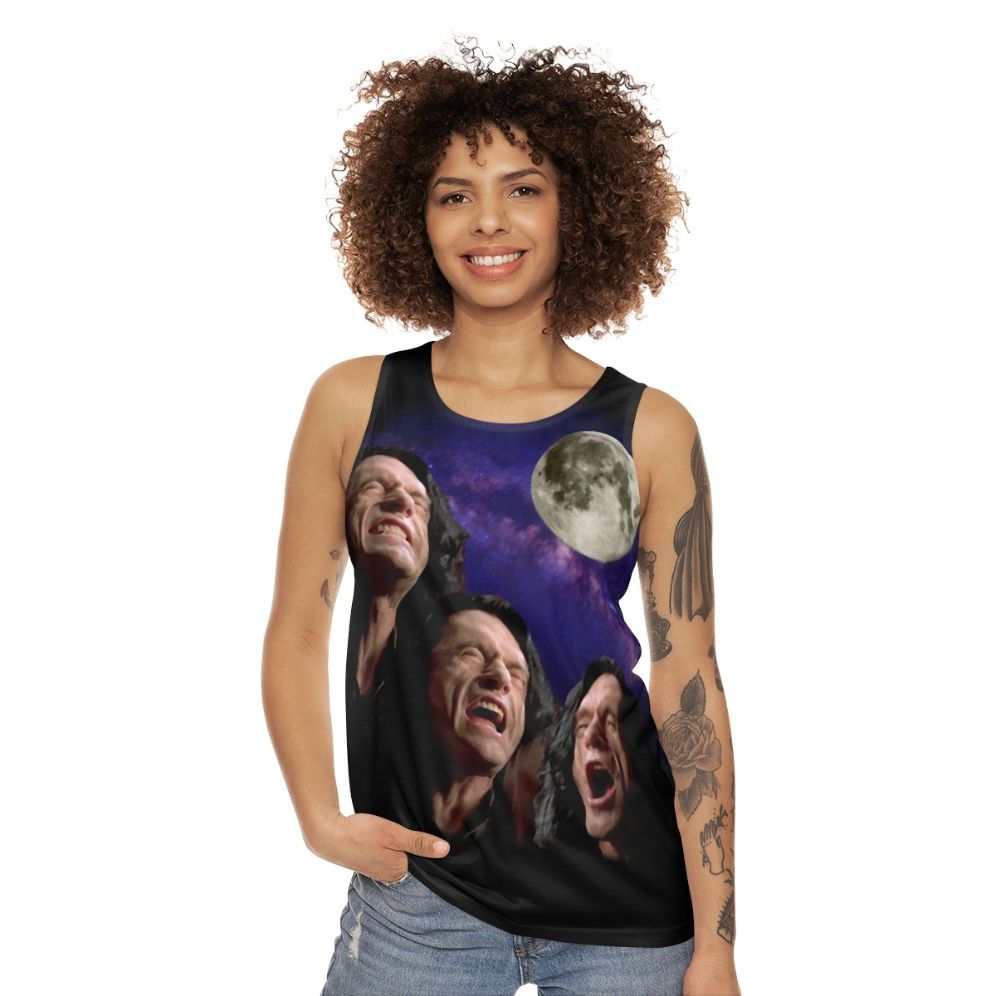 Three Wiseau Moon Unisex Tank Top - women