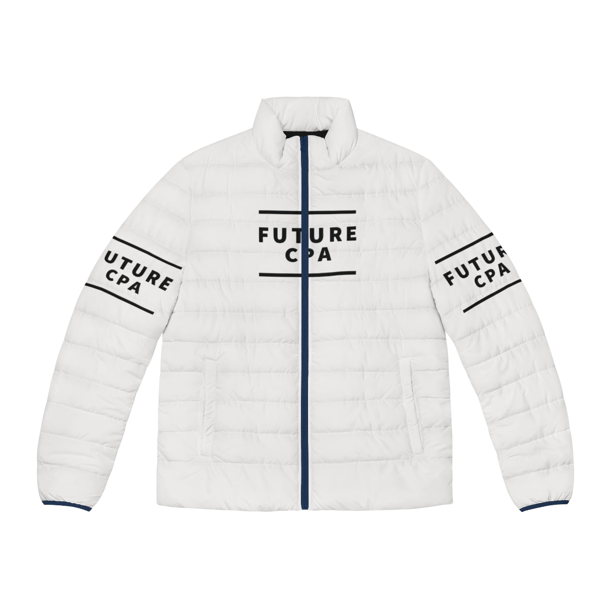 Future CPA Stylish Text Design Puffer Jacket