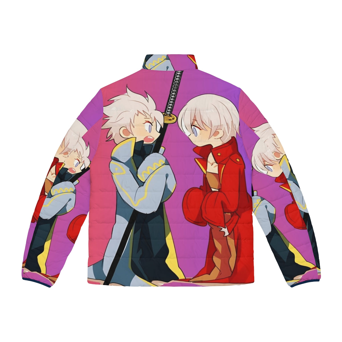 Devil May Cry 5 inspired puffer jacket featuring Dante and Vergil - Back