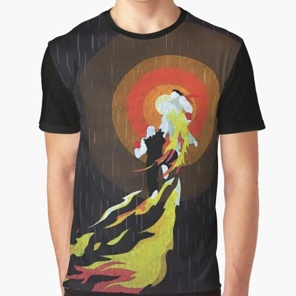 Street Fighter Ken Flaming Shoryuken Graphic T-Shirt