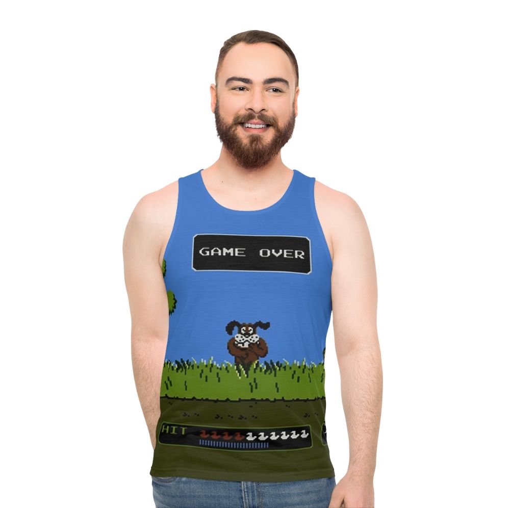 Retro gaming duck hunt unisex tank top - men