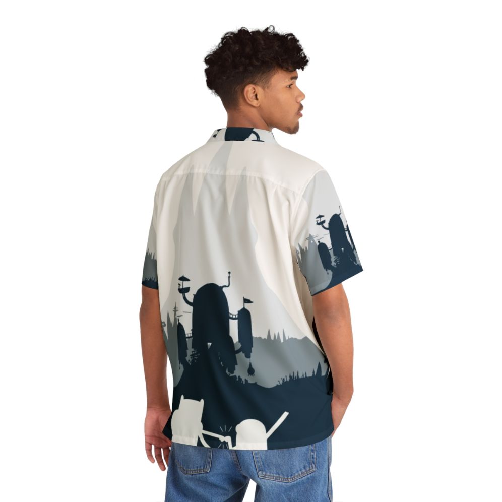 Ice King Silhouette Hawaiian Shirt from Adventure Time - People Back