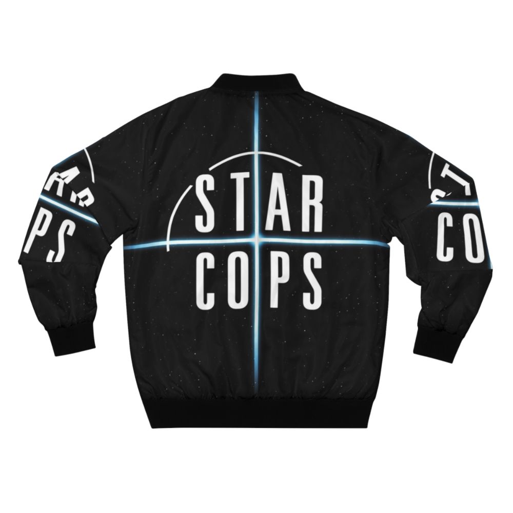 Star Cops sci-fi themed bomber jacket with logo - Back