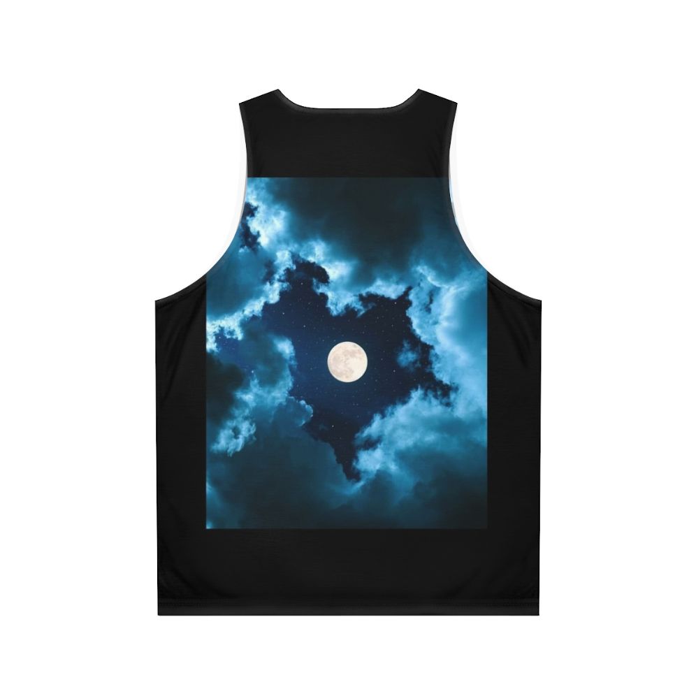 Unisex galaxy moon tank top - Back