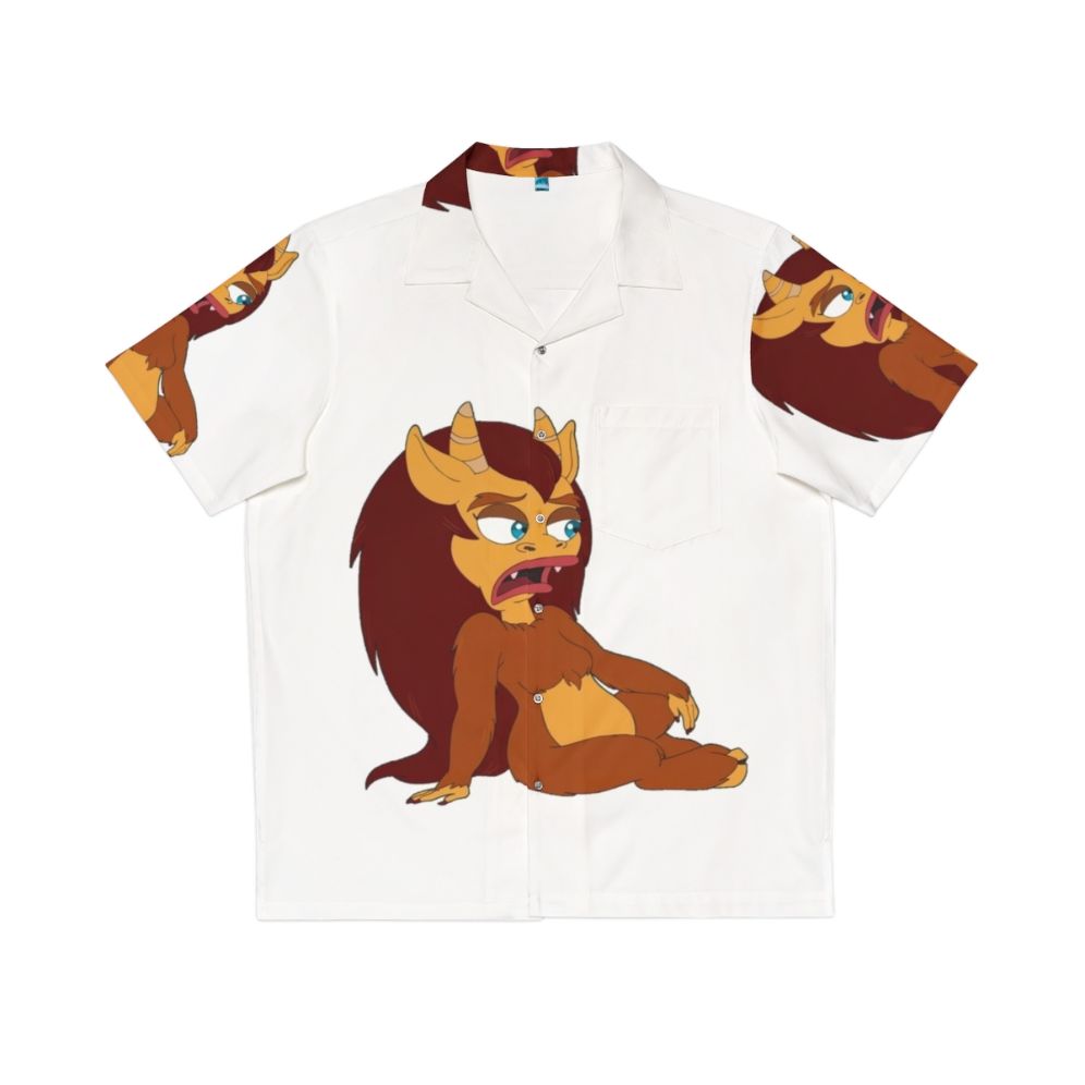 Big Mouth Connie The Hormone Monster Graphic Hawaiian Shirt