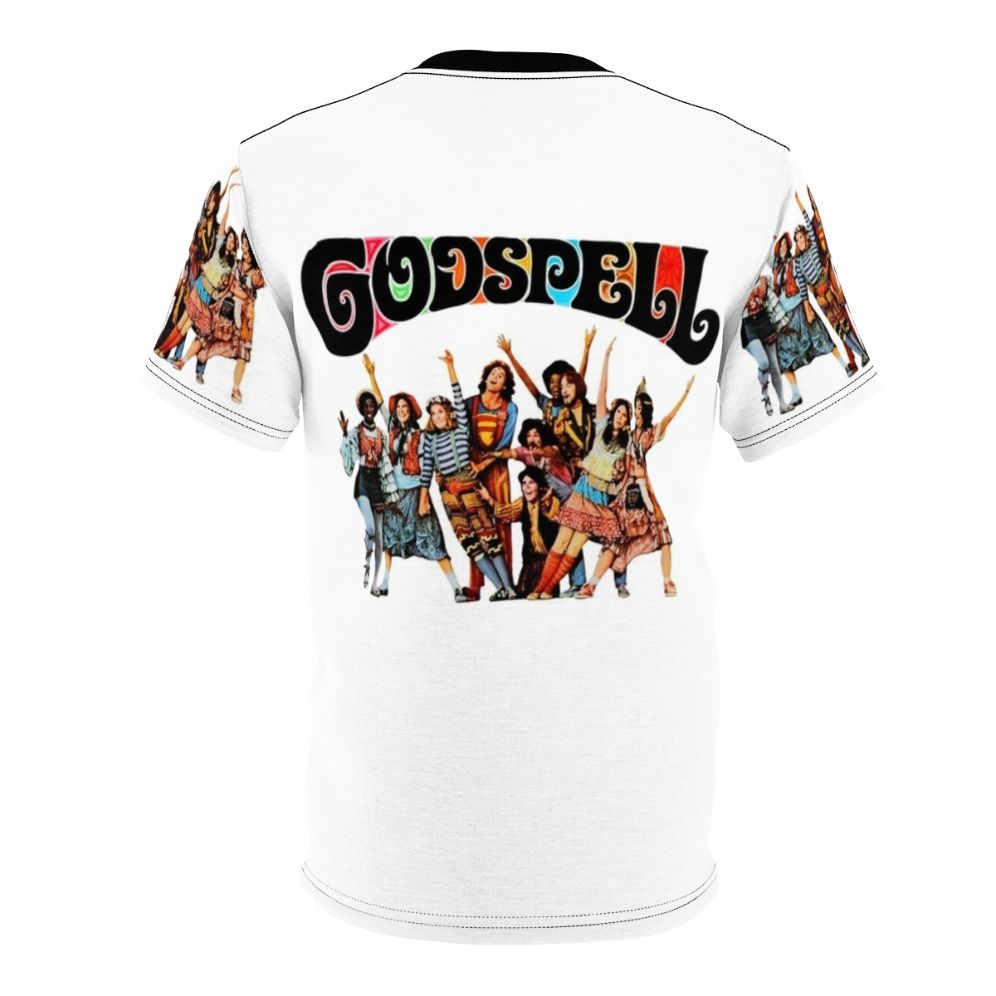 Vintage-style Godspell t-shirt featuring the classic musical's iconic imagery - Back