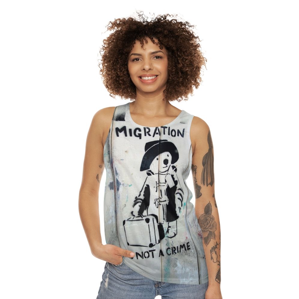 "Resist Migration Injustice" Unisex Tank Top - women