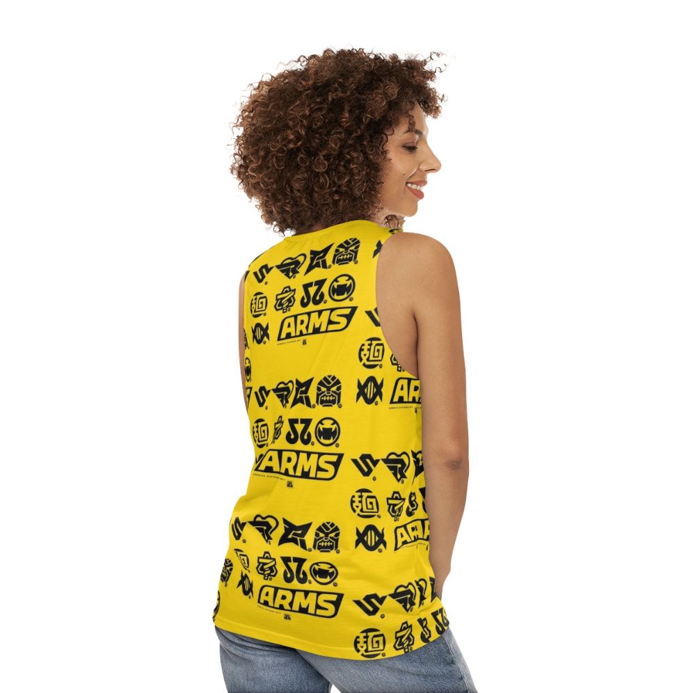 Nintendo ARMS character icons unisex tank top - women back