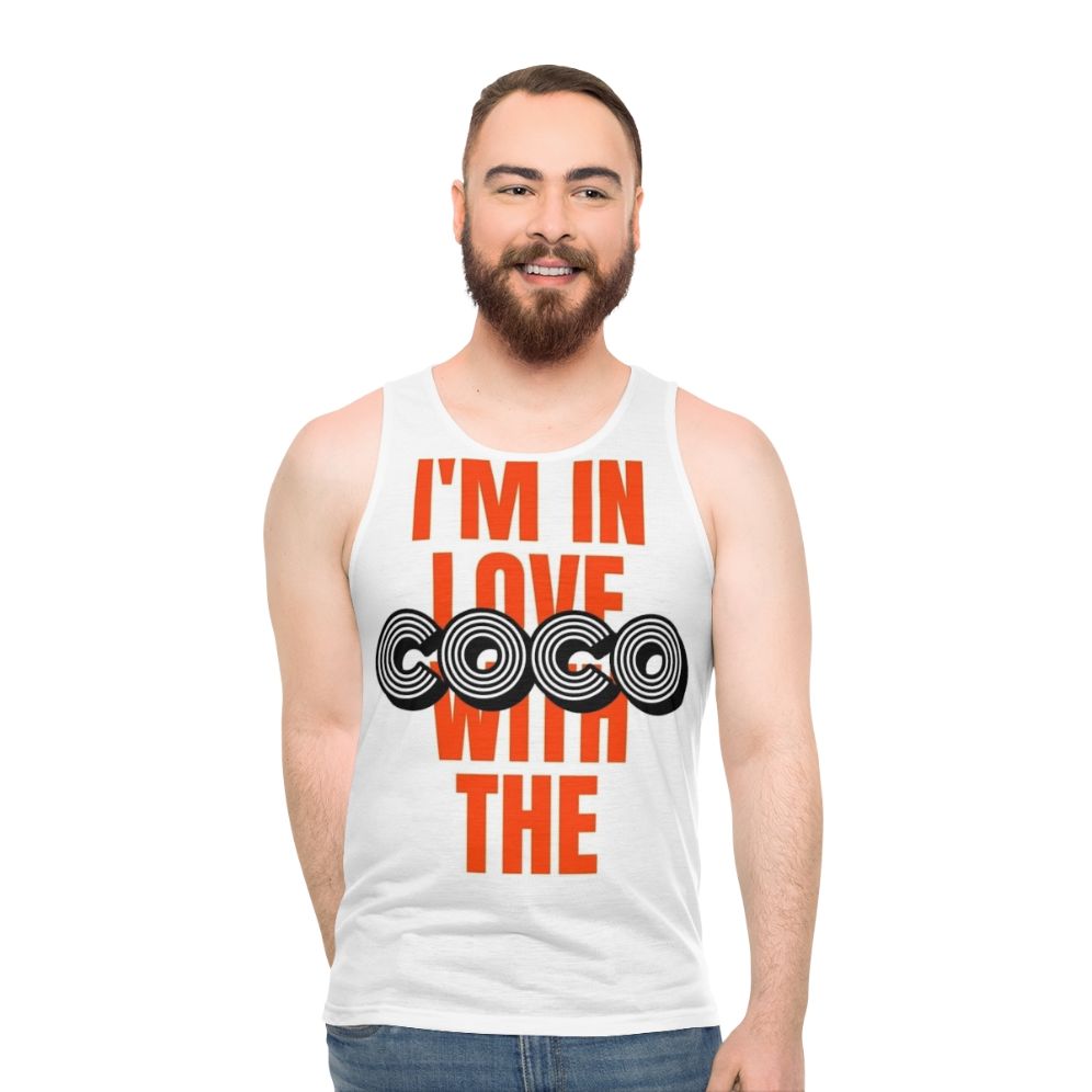 Unisex tank top with "I'm In Love With The Coco" design - men