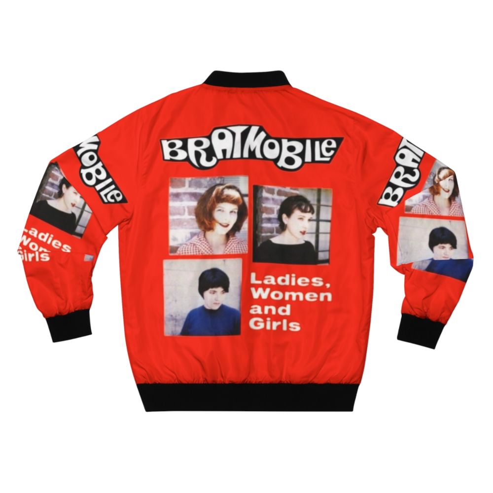 Bratmobile Riot Grrrl Bomber Jacket for Ladies, Women, and Girls - Back