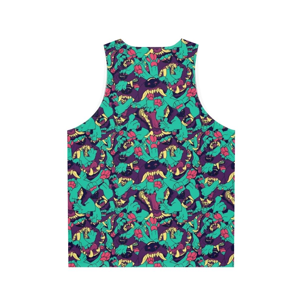 Paws and Maws Animal Print Unisex Tank Top - Back