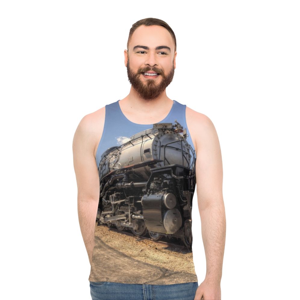 Vintage Big Boy Unisex Tank Top for Railroad Enthusiasts - men