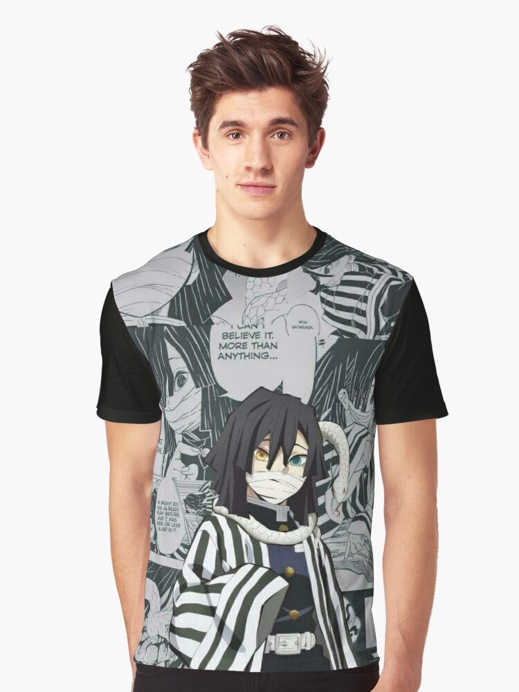 Demon Slayer Obanai Iguro Graphic T-Shirt - Men