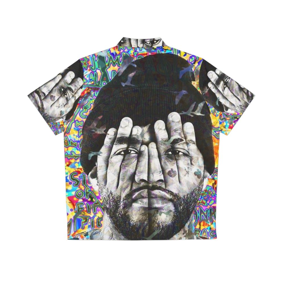 Joyner Lucas portrait Hawaiian shirt design - Back